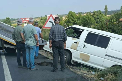 Bursa’da minibüs şarampole uçtu: Çok sayıda yaralı var