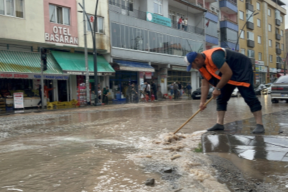 Giresun'da sağanak hasara yol açtı