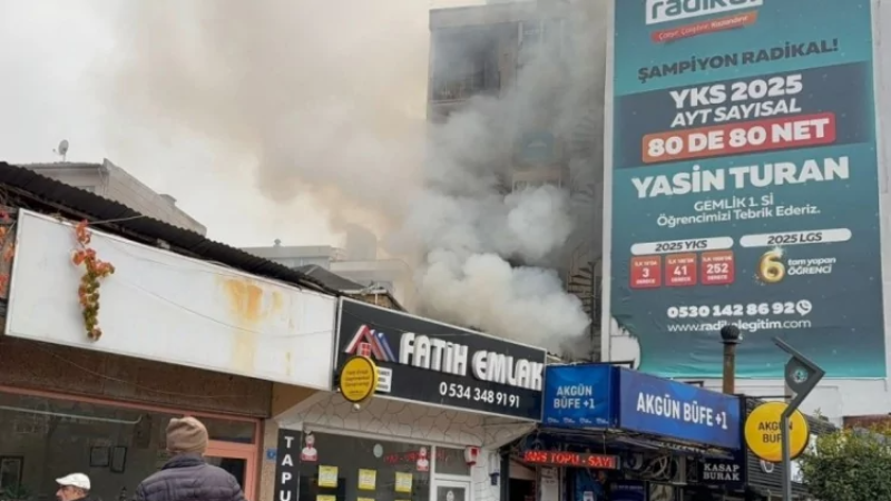 Bursa Gemlik'te korkutan yangın!