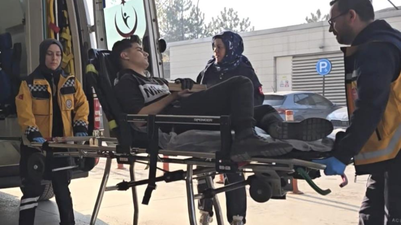 Bursa'da işçinin zor anları!